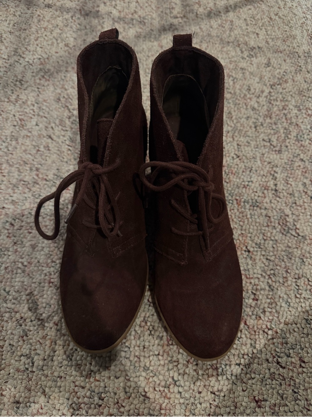 Minnetonka Women's Lace-Up Suede Ankle Boots in Dark Brown